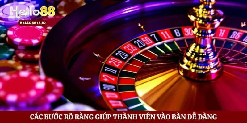 Petalive Hello88 Hình số 2 Các bước rõ ràng giúp thành viên vào bàn dễ dàng