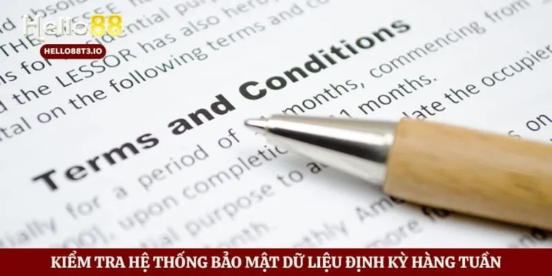 Điều Khoản Điều Kiện Hình số 4 Kiểm tra hệ thống bảo mật dữ liệu định kỳ hàng tuần